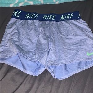 Blue Nike shorts